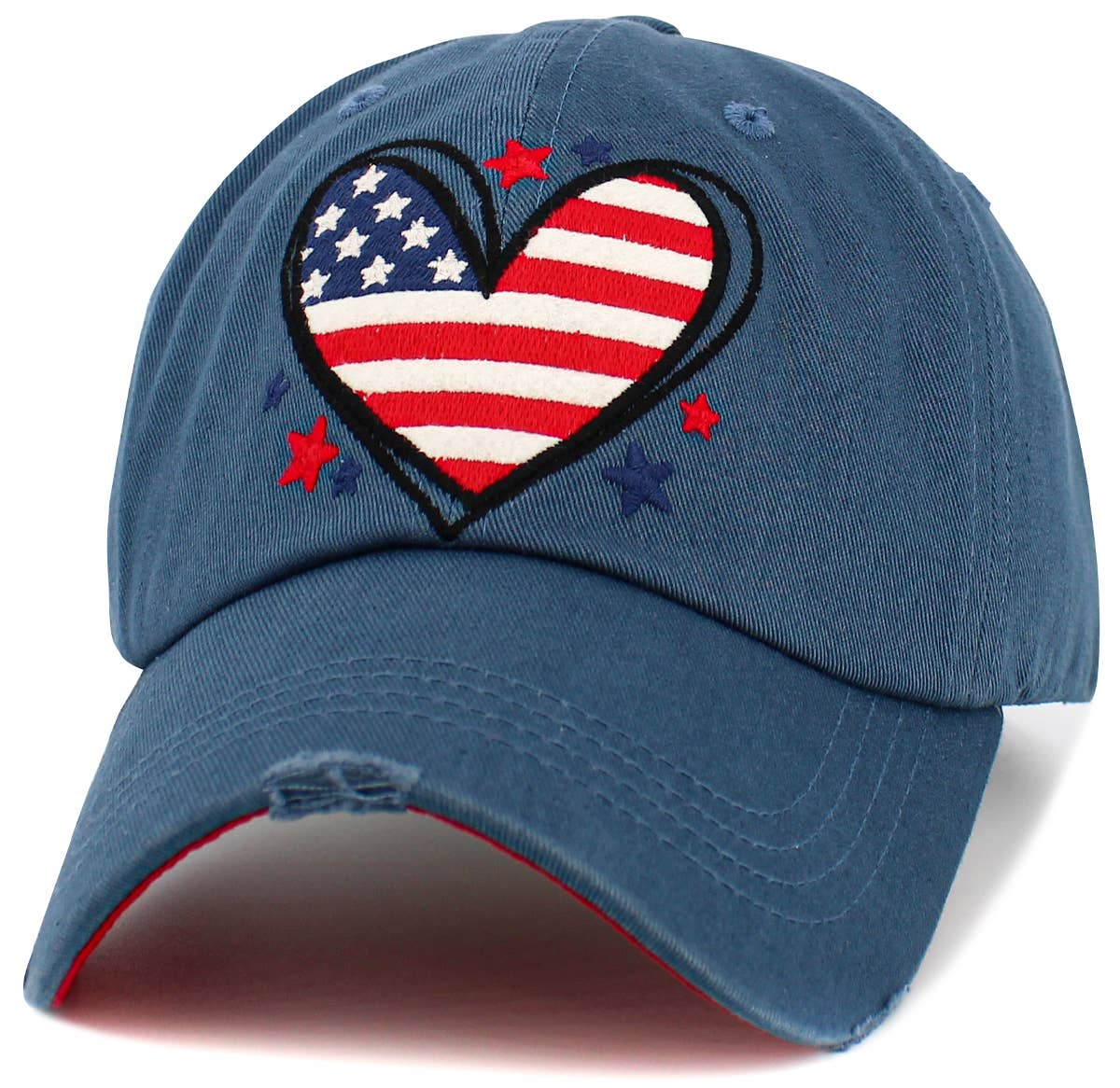 Heart Flag Vintage Ballcap