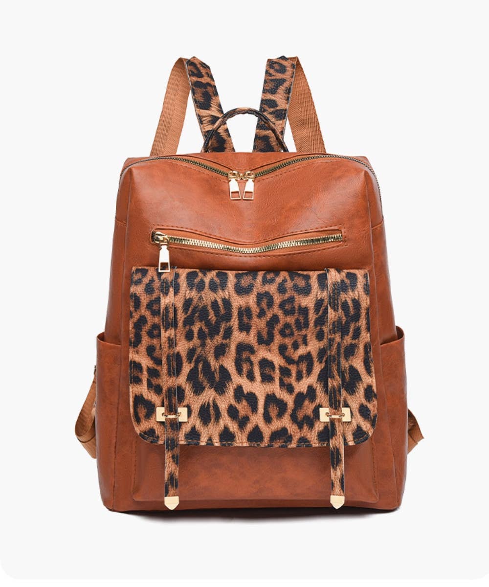 LEOPARD BACKPACK HANDBAG