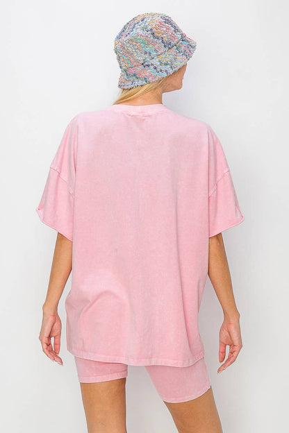 Mineral Wash VNECK everyday Tshirt HT4166