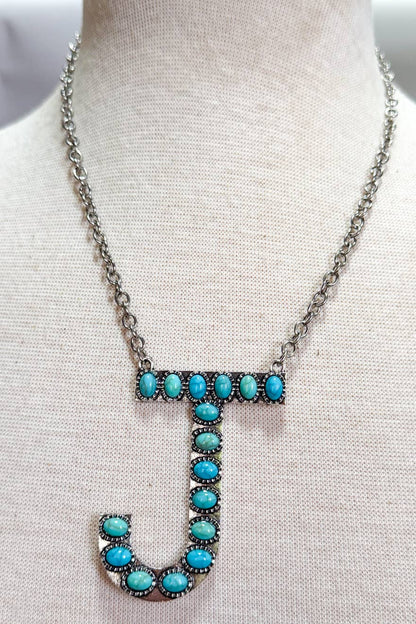 Blaze Initial Necklace-Silver