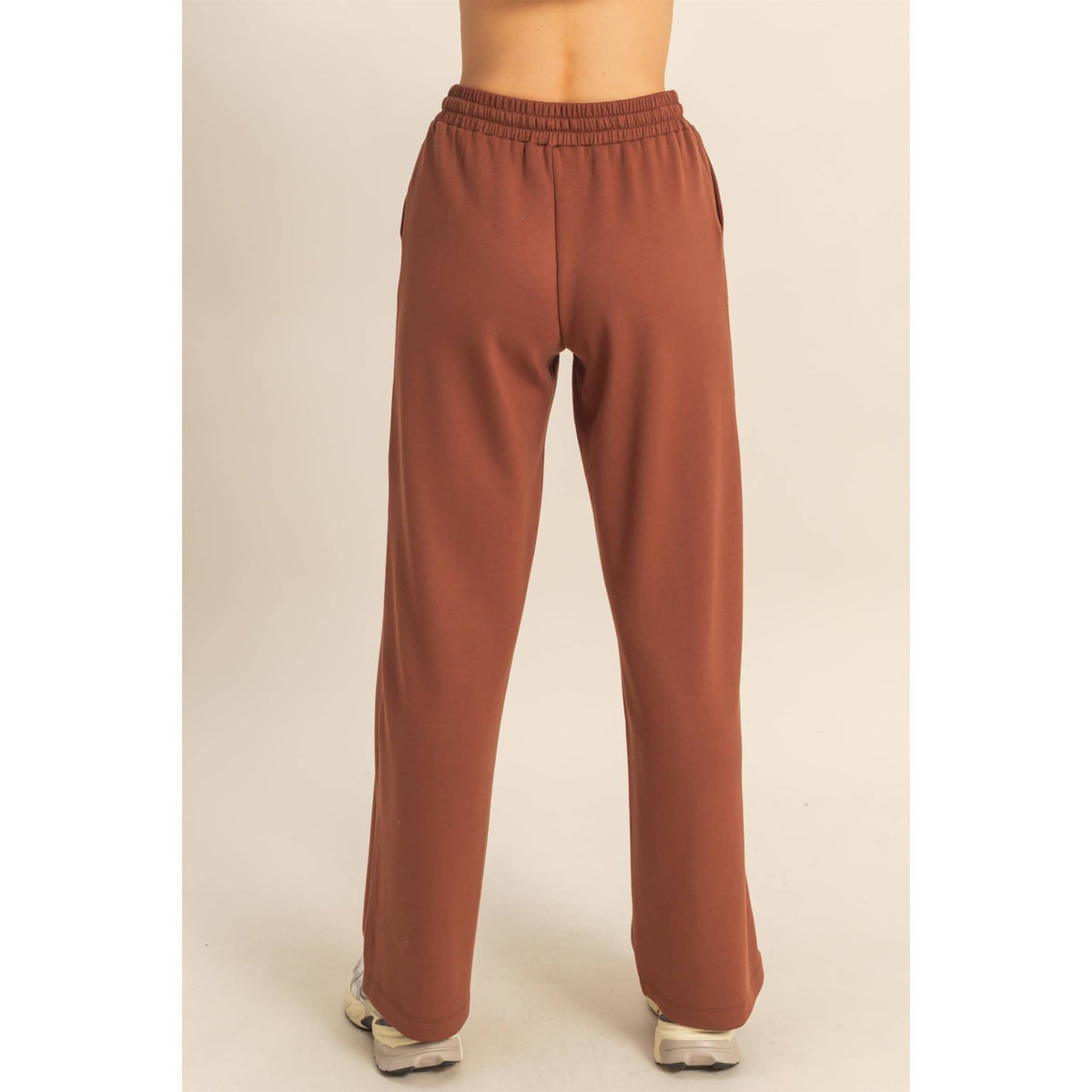 Double Knit Wide-Leg Sweatpants
