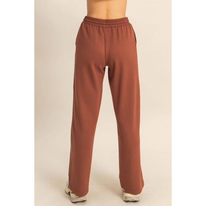 Double Knit Wide-Leg Sweatpants