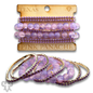 Mixed rhinestone and bead bracelet set
