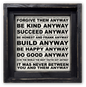 FRAMED CANVAS DO IT ANYWAY POEM BY MOTHER THERESA