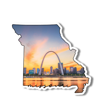 Missouri State and Saint Louis Gateway Arch Vinyl Sticker