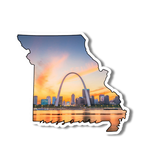 Missouri State and Saint Louis Gateway Arch Vinyl Sticker