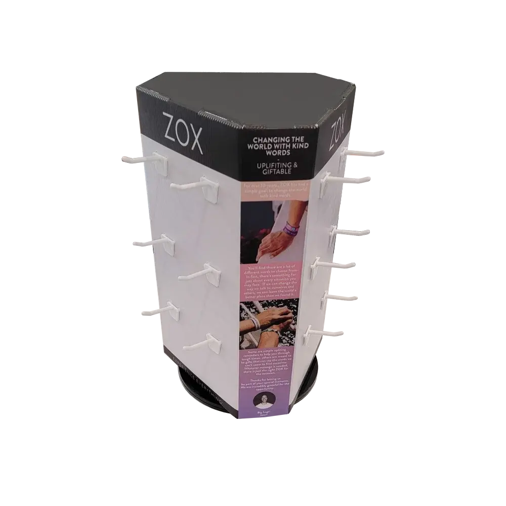 ZOX Countertop 3-Sided Rotating Retail Display