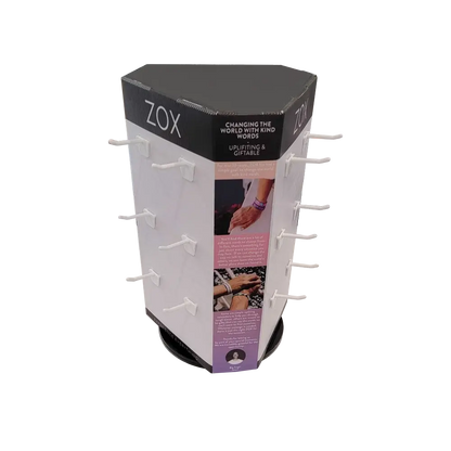 ZOX Countertop 3-Sided Rotating Retail Display