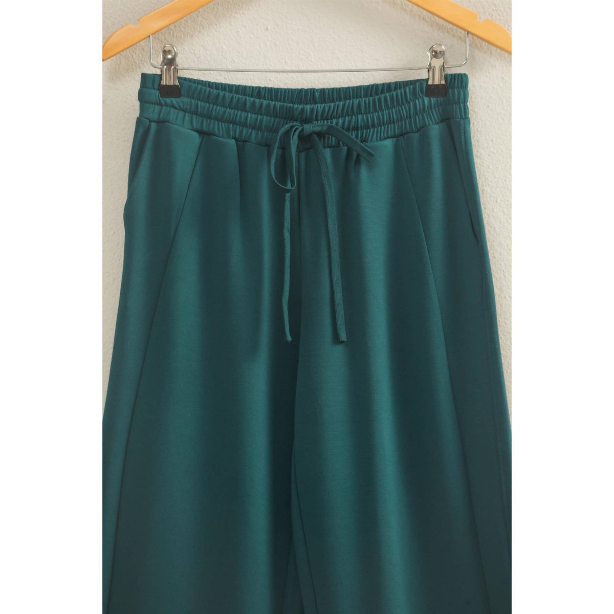 Double Knit Wide-Leg Sweatpants