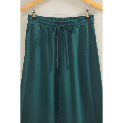 Double Knit Wide-Leg Sweatpants