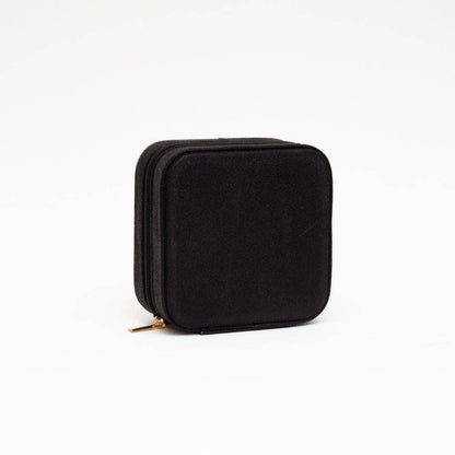 TG10699 Rhinestone Zip Around Square Jewelry Box