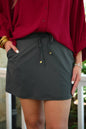 Jess Lea Solid Charcoal Skort
