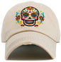 KBV1610 "Sugar Skull" Vintage Washed Baseball Cap