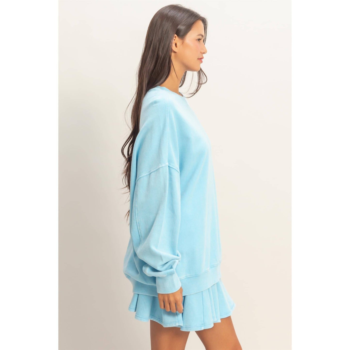 Acid Wash Oversized Sweatshirt