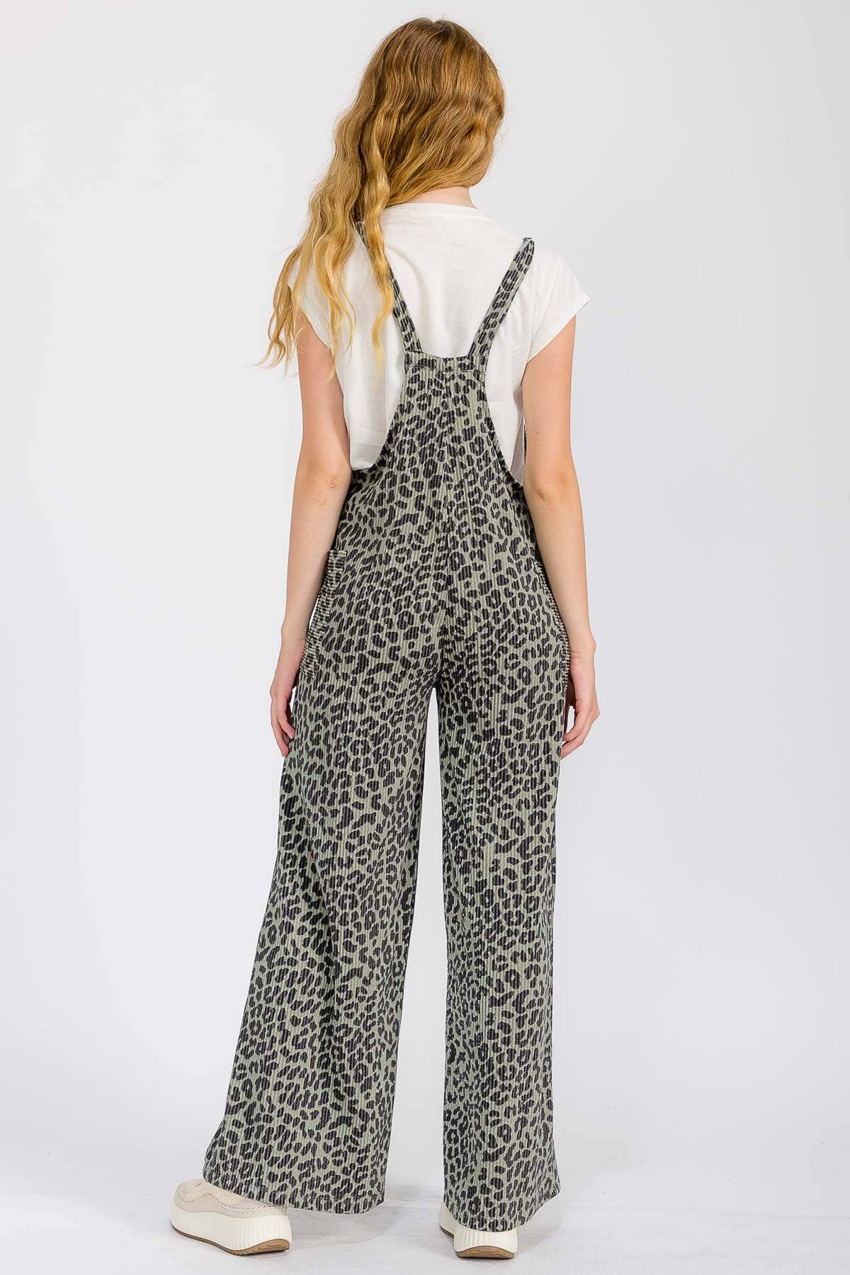 Animal Print Overall Jumpsuit J5891