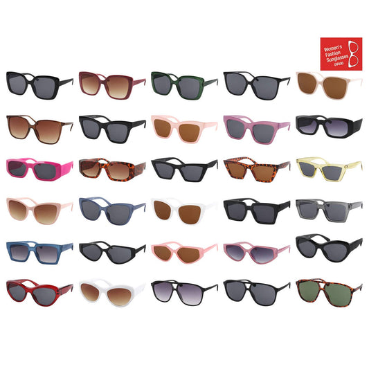 Ladies Sunglasses Trendy Glasses 36 PCS Assorted Glasses New