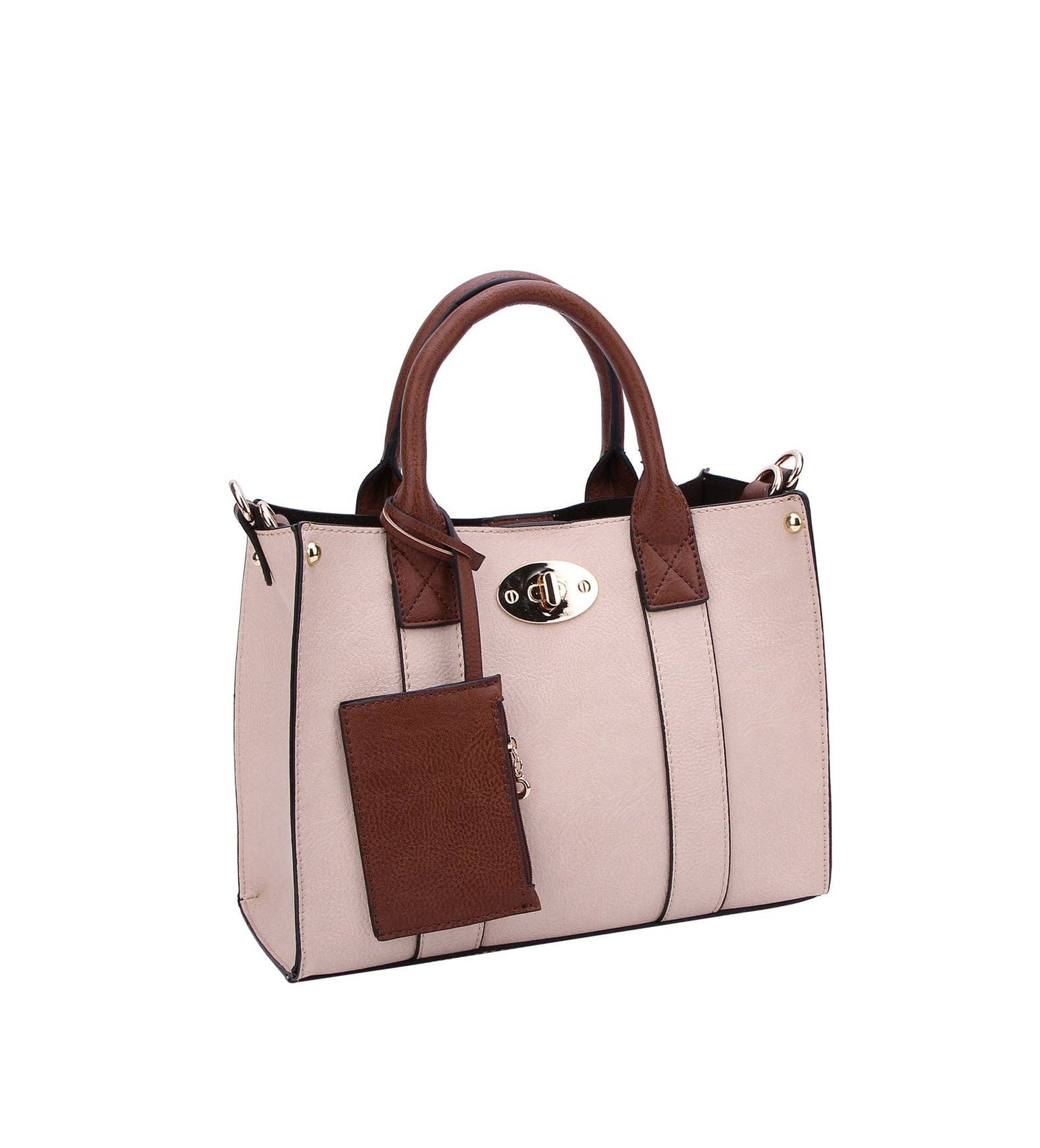 WU061 Cameran 3-in-1 Boxy Satchel & Crossbody: Nude