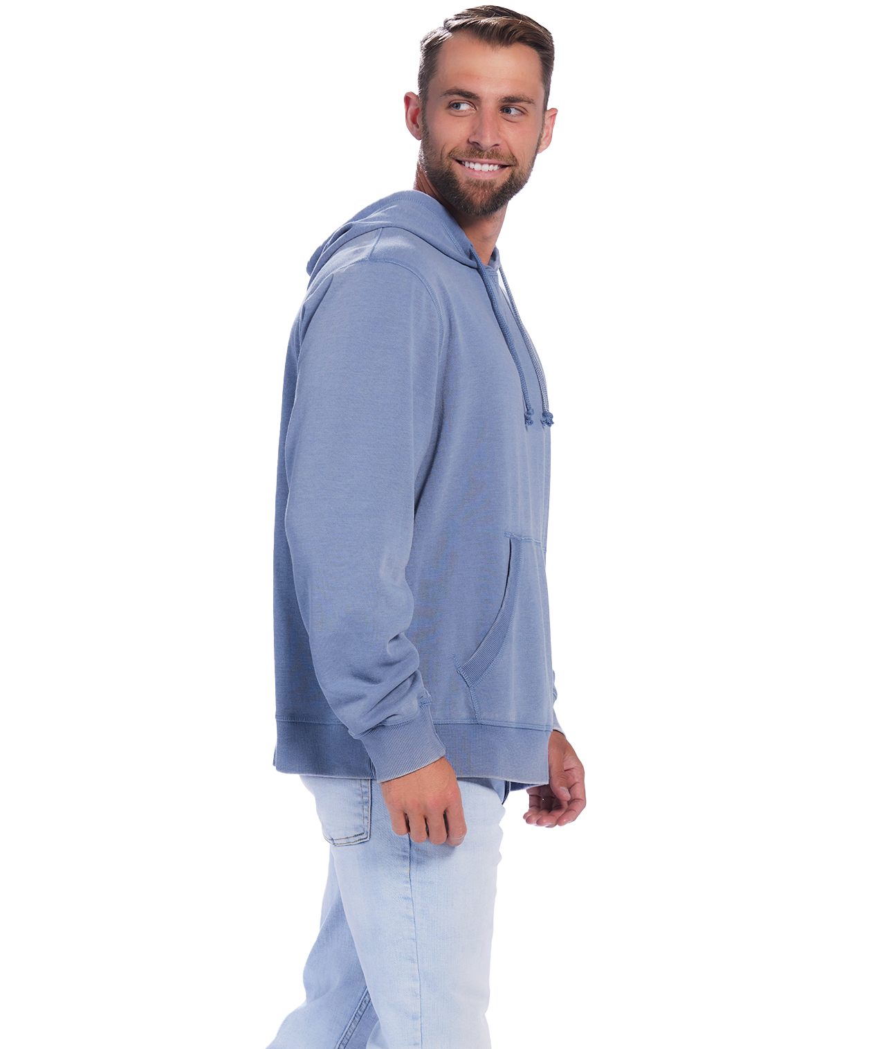 Unisex Fit Burnout Fleece Pullover Hoodie