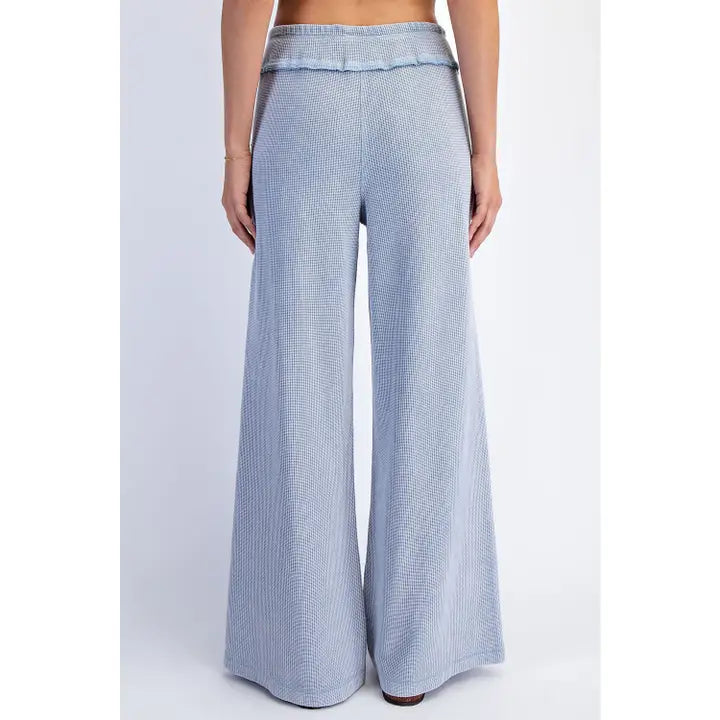 Rae Mode P6449 Mineral Washed Honeycomb Wide Leg Pants