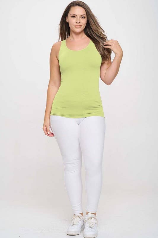 Yelete Seamless U or V-Neck Longline Tank plus