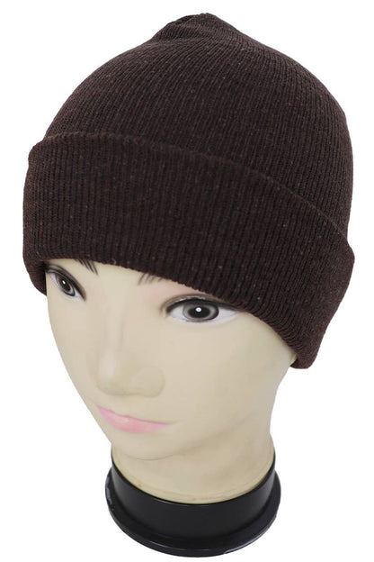 Dark Neutrals Acrylic Cuffed Classic Beanie