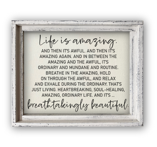 FRAMED CANVAS LIFE IS AMAZING