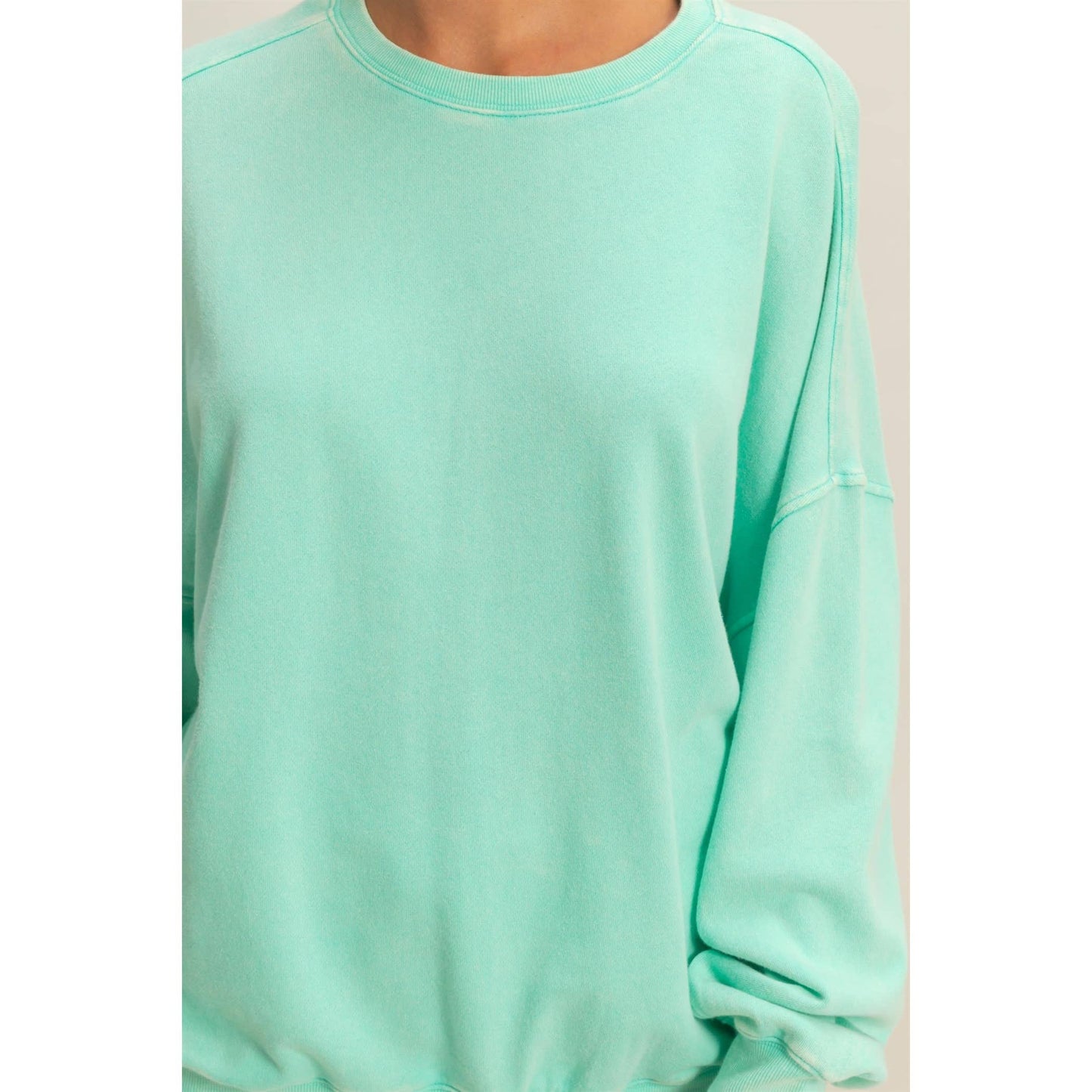 Acid Wash Oversized Sweatshirt
