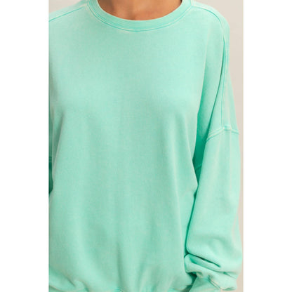Acid Wash Oversized Sweatshirt