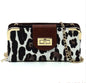 AD041 Turn Lock Crossbody Wallet: Snow Leopard