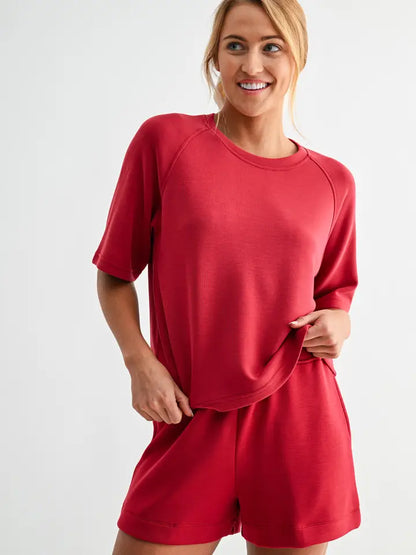 Laguna Soft Drape Raglan Tee – Mono B (KT5582)