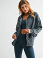 Fleece Hoodie Jacket with Tapered Sleeves