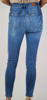 High Waist Lemon Patch Skinny Judy Blue Jeans