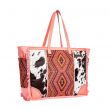 Tonga Ridge Weekender Bag in Salmon & Pink purse Myra