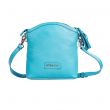 Clarendon Embossed Leather Bag in Blue purse Myra