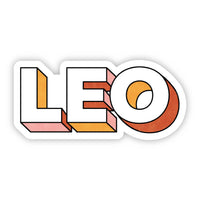 Leo Lettering Zodiac Sticker