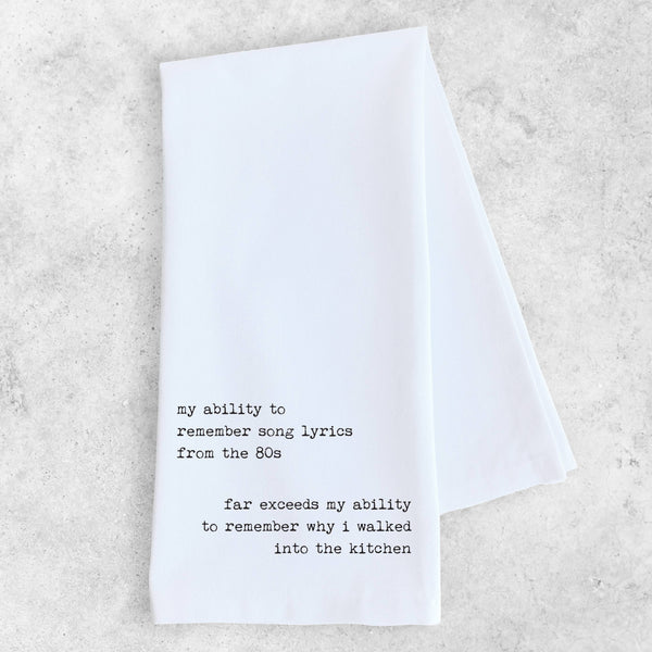 My Ability To Remember  - Tea Towel