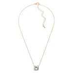 Crystal Chain Link Necklace Featuring Rhinestone Pendant