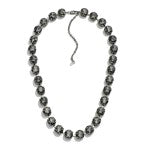 Hematite Statement Linked Rhinestone Necklace