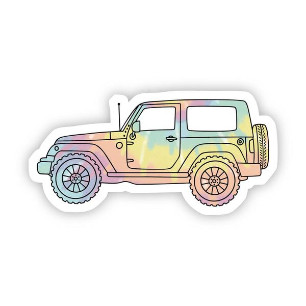 Tie Dye Jeep Aesthetic Sticker