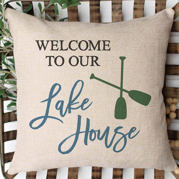 Welcome to Our Lake House Pillow, Lake Home Decor, Pillow