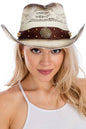 Mandala Emblem Belt Ombre Burnt Cowboy Hat