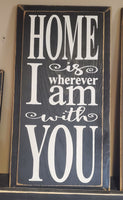 Home is whereever I am with you Sign