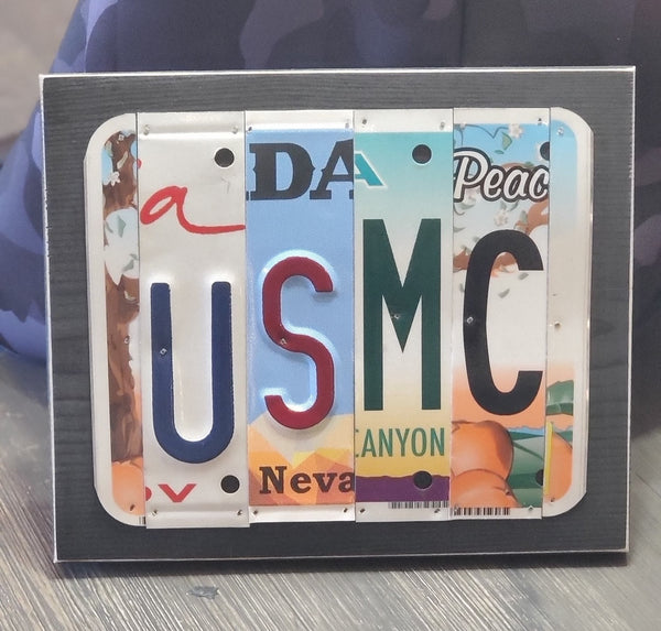 USMC License Plate Sign