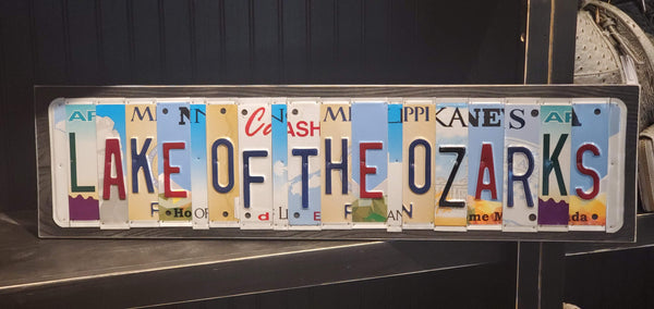 Lake of the Ozarks License Plate Sign
