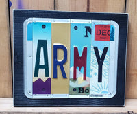 Army License Plate Sign