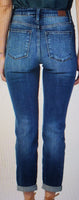 Mid Rise Basic Cuffed Slim Fit Judy Blue Denim Jeans