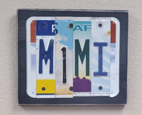 Mimi License Plate Sign