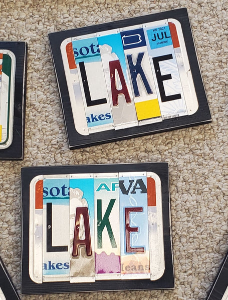 Lake License Plate Sign