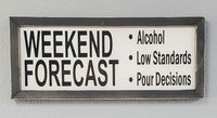 Weekend Forecast Framed Sign