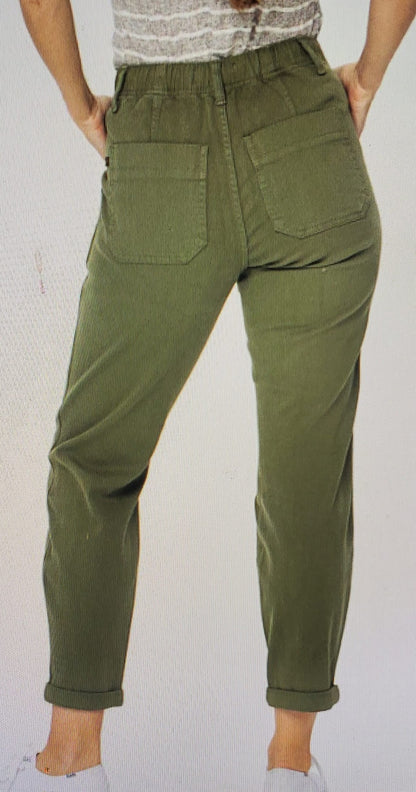 High Waist Elastic WB Zipper Fly w/ double cuff Joggers Judy Blue